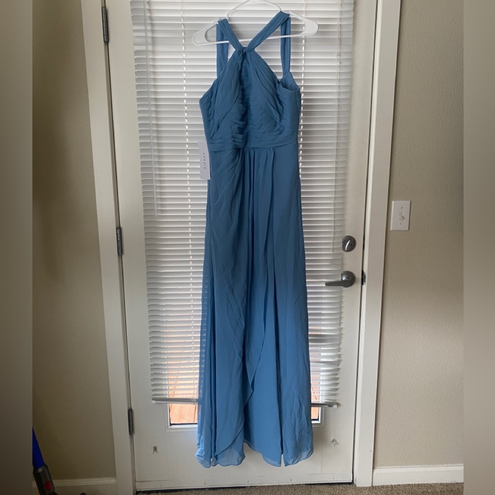 Azazie Mellie Bridesmaid Dress in Steel Blue A10